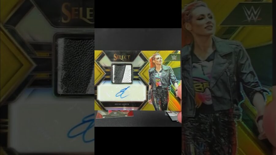 2023 Panini Select WWE Becky Lynch Auto Memorabilia Gold! #wwe #shorts #sportscards #smackdown #raw