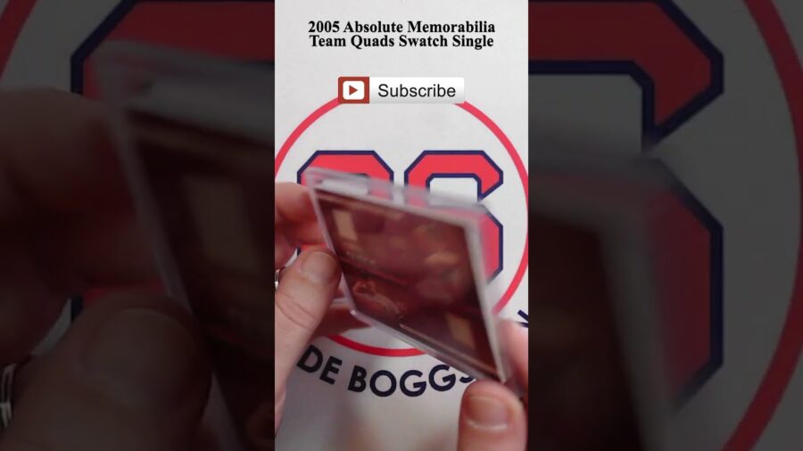Wade Boggs Card of the Day - 2005 Absolute Memorabilia Team Quads Swatch Single #shorts