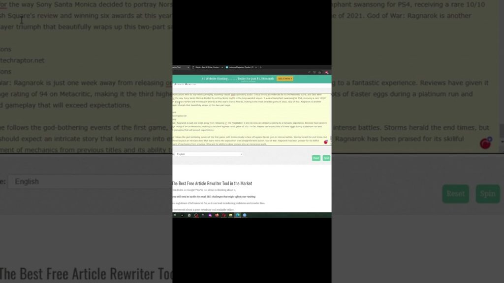 Free Article Rewriter Tool to Avoid Plagiarism | #shorts | Akstudios