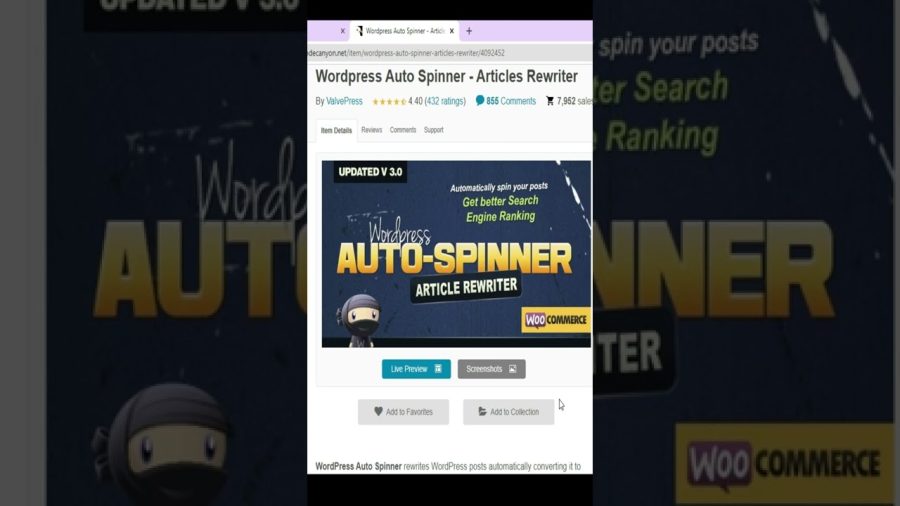 WordPress Auto Spinner plugin free | Webie Idea #Shorts