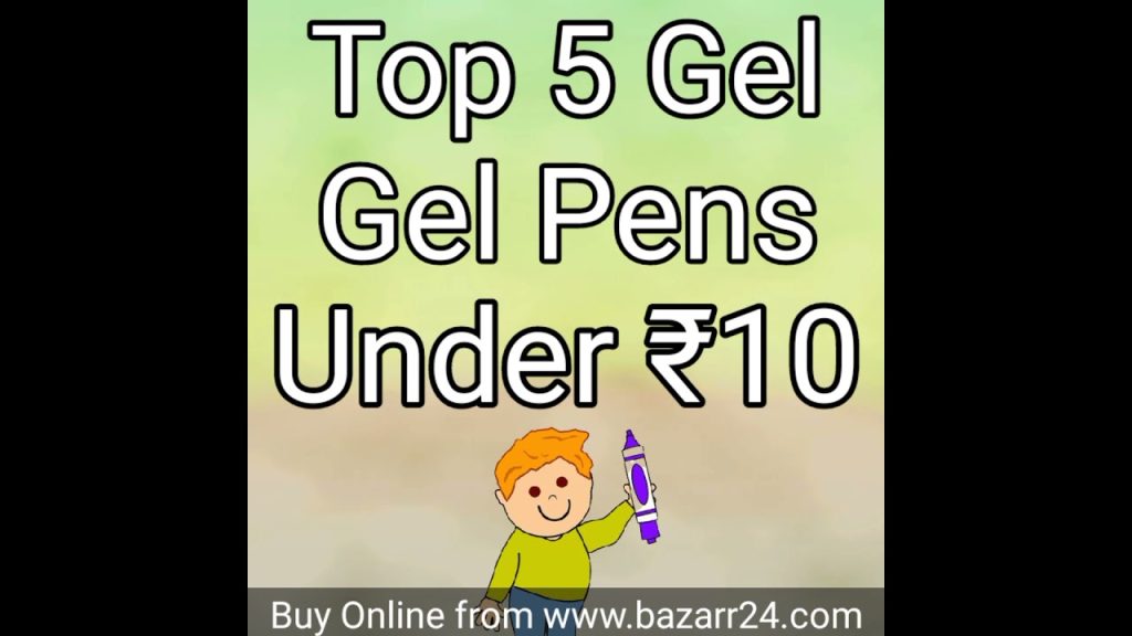 Top 5 Gel Pens Under ₹10 • Online Stationery Store • Bazarr24. com• No 4 is 90's kids best pen