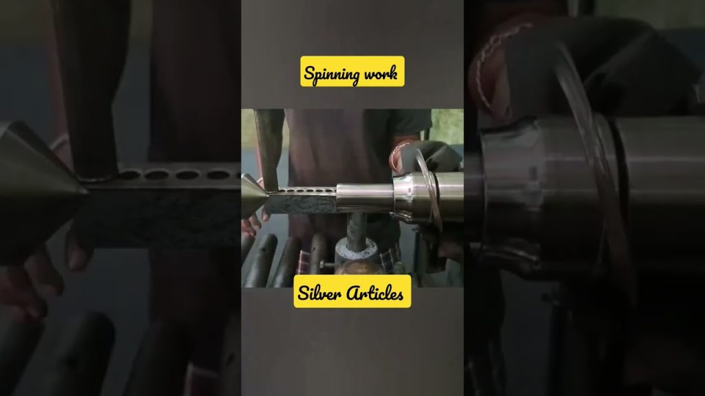 Silver articles making | Spinning work | how to make silver articles online #shorts #silver #chombu