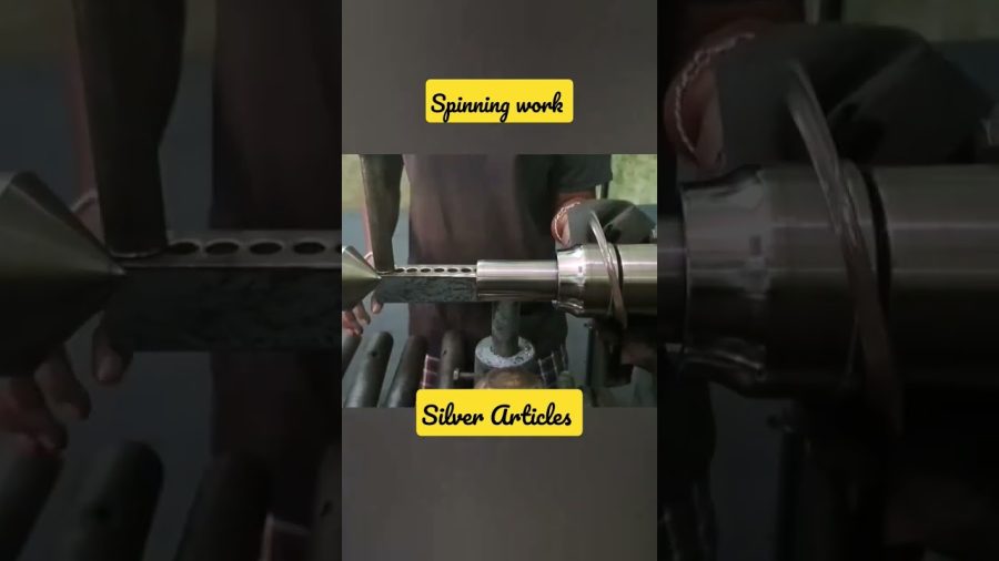 Silver articles making | Spinning work | how to make silver articles online #shorts #silver #chombu