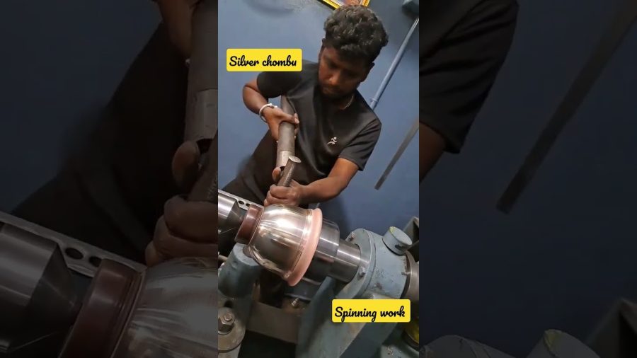 how to make silver articles online | வெள்ளி சொம்பு | Spinning #shorts #silverprice #silver #lathe