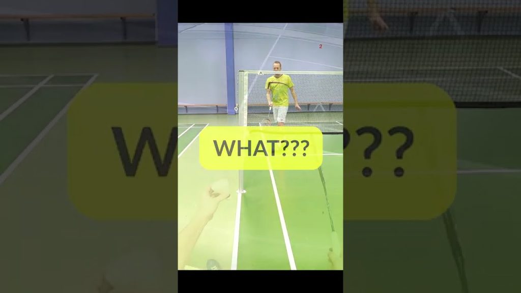 "Impossible" spin serve around the post #shorts