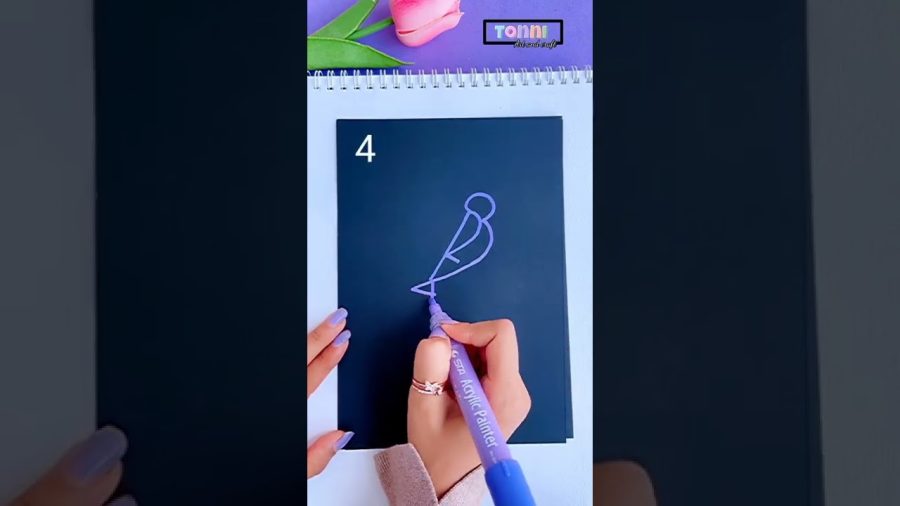 A Bird 🐦 #shorts #tonniartandcraft #youtubeshorts #art #satisfying